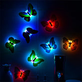 2 pcs Colorful Artificial Butterfly LED Night Light